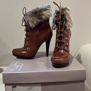 LOFT NEW oe Lacey fur bootie size 7.5